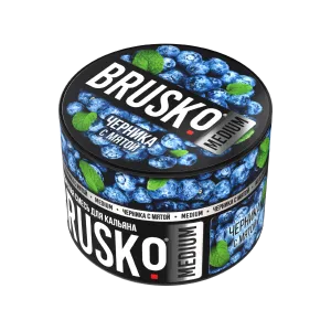 Табак Brusko Medium, 50гр "Черника с мятой"